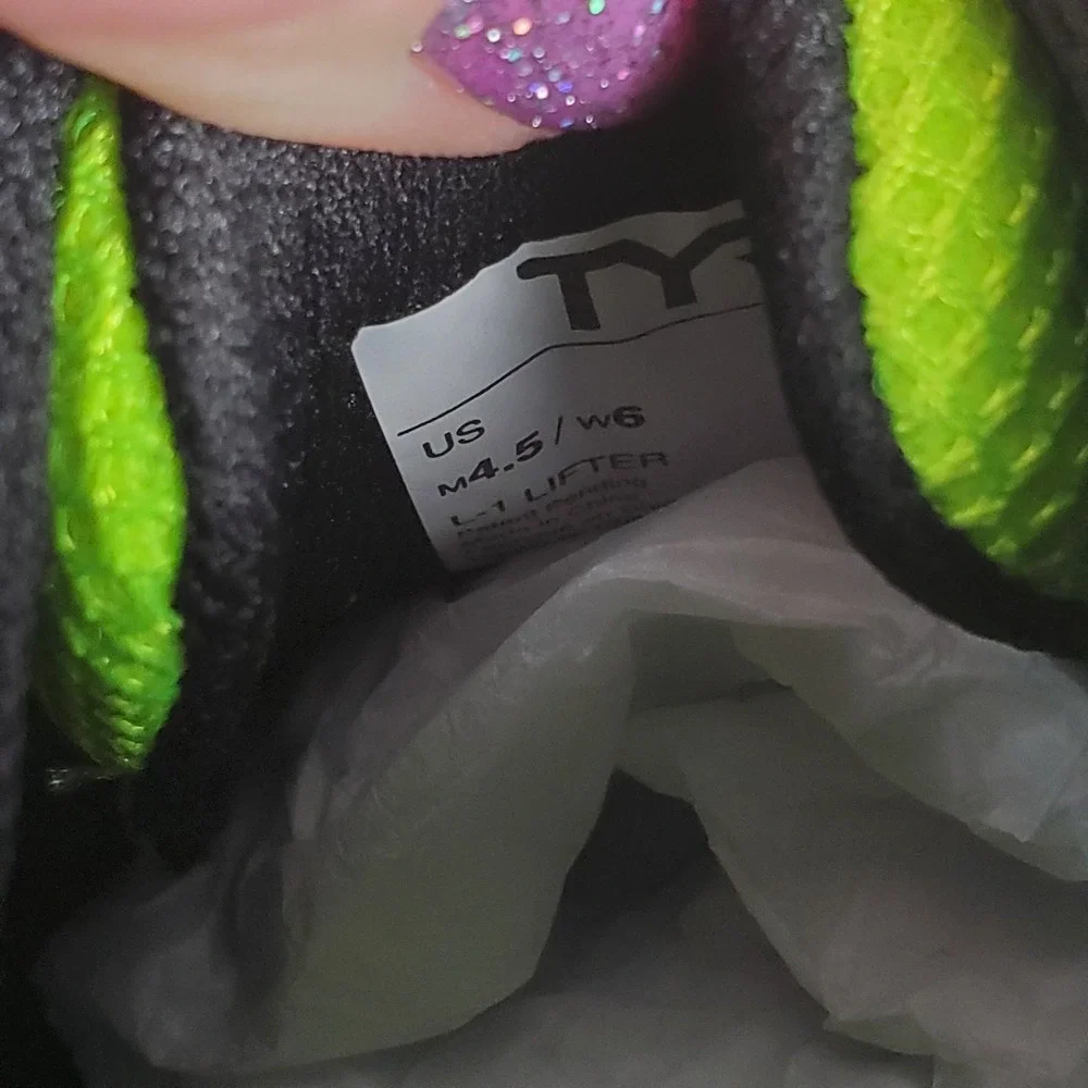 TYR L-1 Lifter Womens Shoes Sz 6 Athletic Weightlifting Neon‎ Sneakers